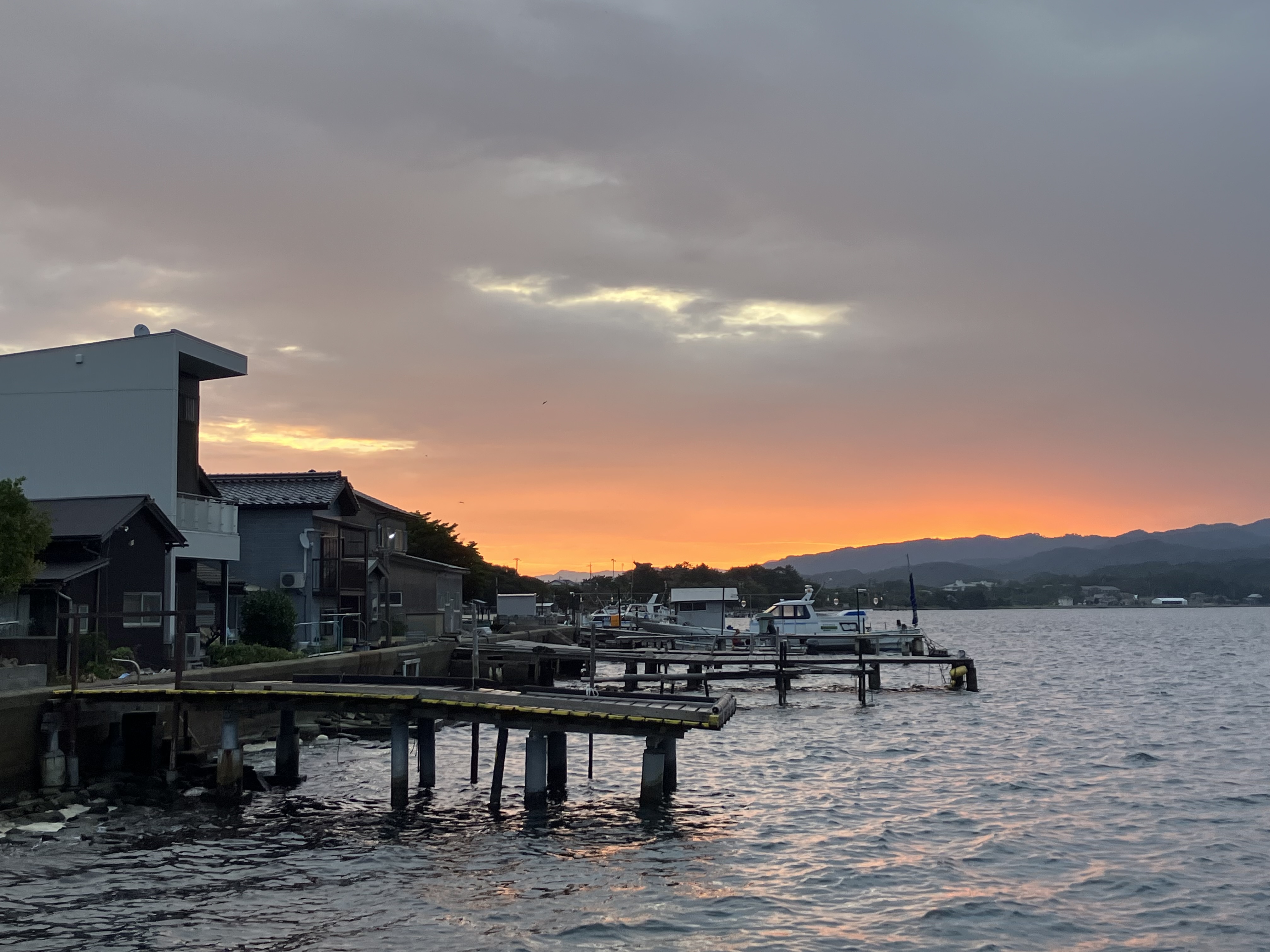 Village piers at Kumihama